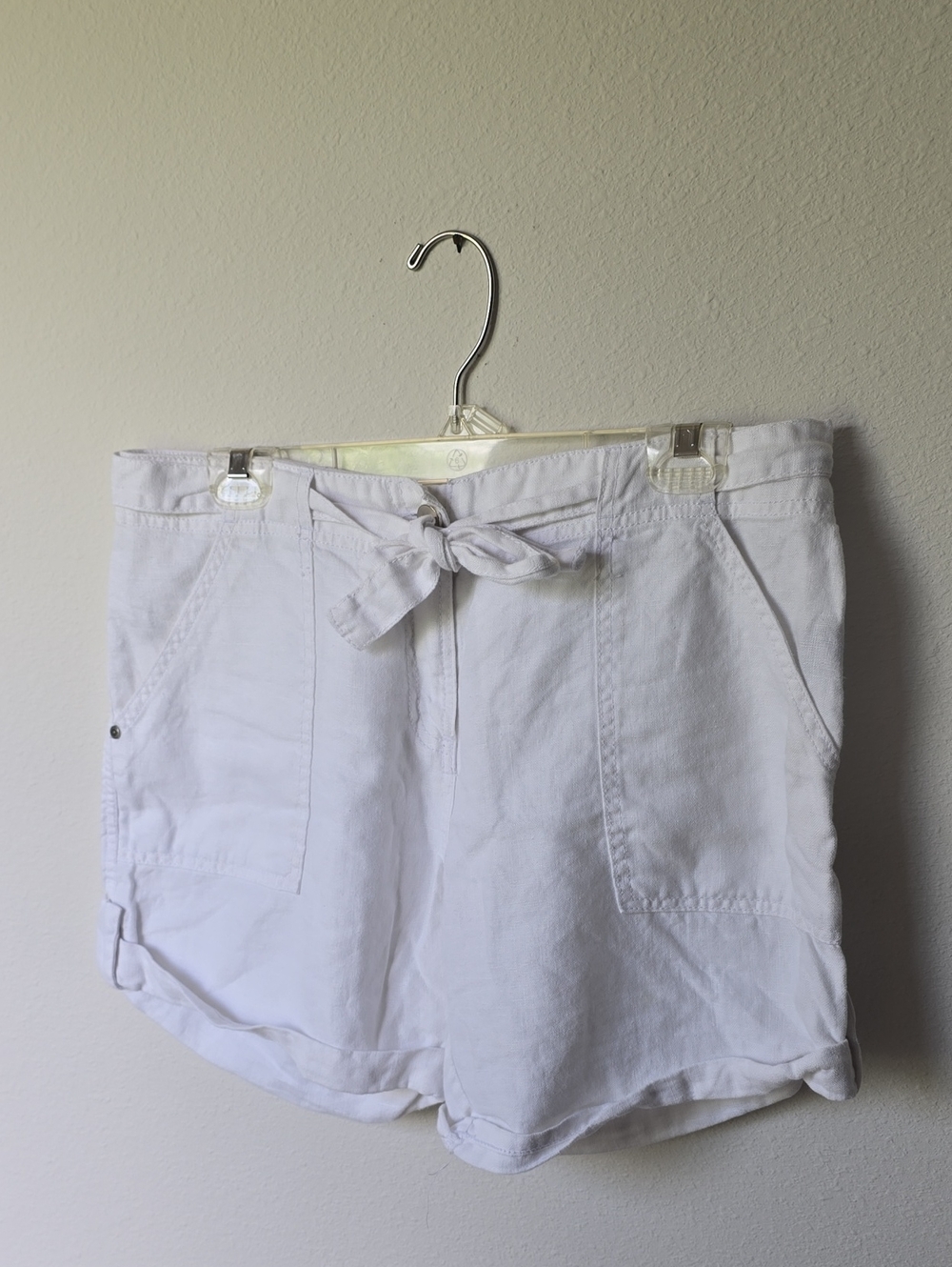 Sanctuary White Tie-Waist Bermuda Shorts